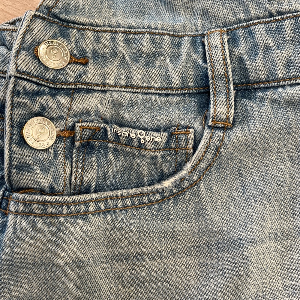 Insane Gene Jean Shorts Overalls Size Small - Picture 8 of 16